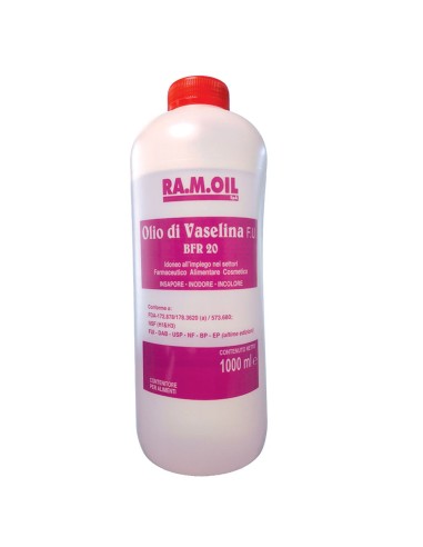 OLIO DI VASELLINA PURA PER USO ALIMENTARE ENOLOGICO 8021235000858